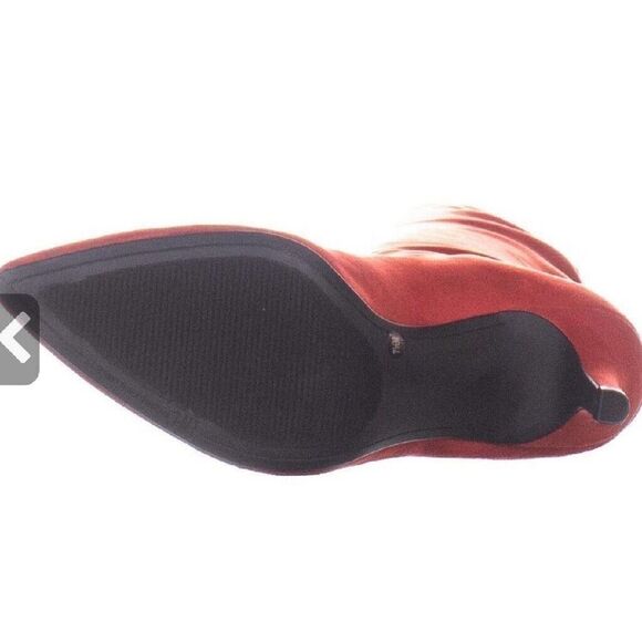 INC International Concepts BRIELLAF Fabric Point Toe Red Over The Knee Boots 6 - Picture 8 of 10